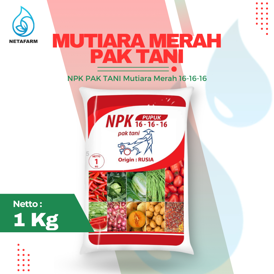 Jual NPK PAK TANI Mutiara Merah 16-16-16 Penyubur Tanaman 1 KG | Shopee ...