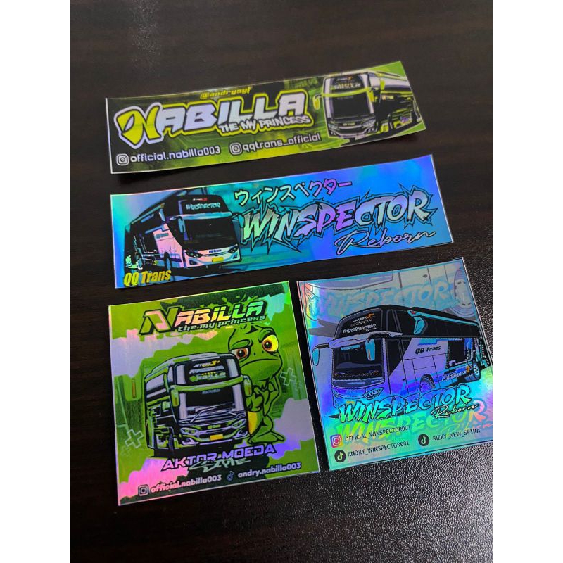 Jual QQ TRANS, PAKET STICKER NABILA DAN WINSPACTORE DAPAT 4 PCS ...