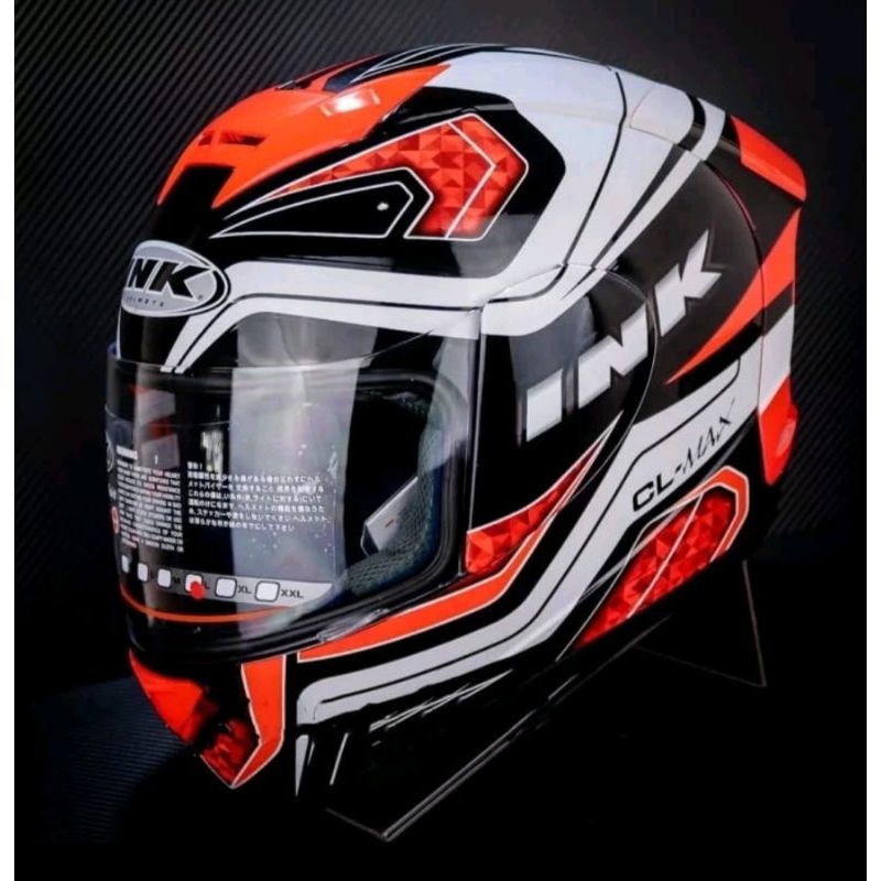 Jual HELM INK CL MAX SERI#5 WHITE/REDFLUO ORIGINAL PULL WARNA | Shopee ...