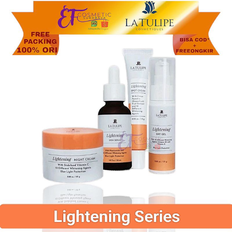 Jual LA TULIPE Lightening Series Skincare(Serum/Day gel/Night/Tinted