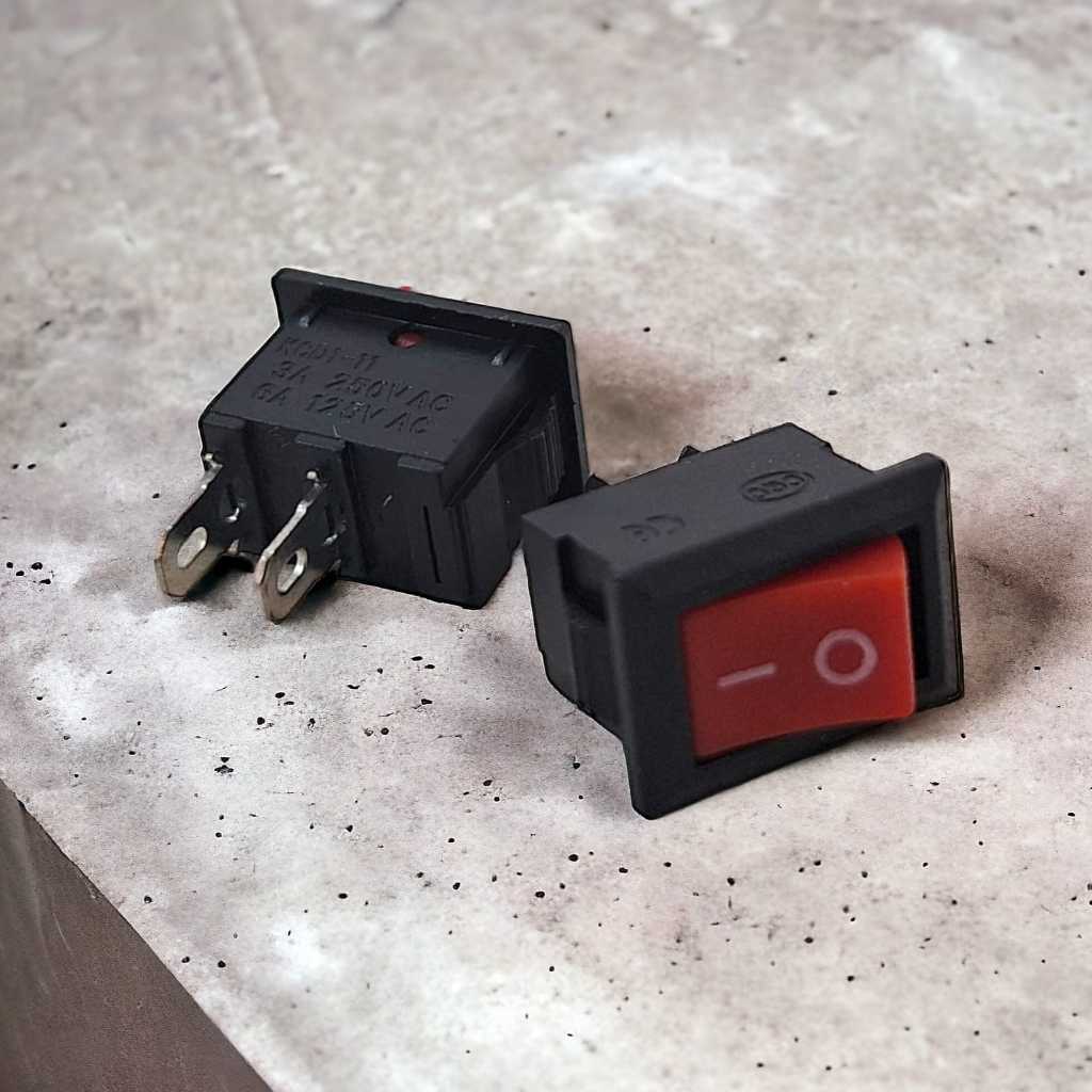 Jual Saklar Mini 2 Pin - Rocker Switch Merah - Tanpa Lampu | Shopee ...