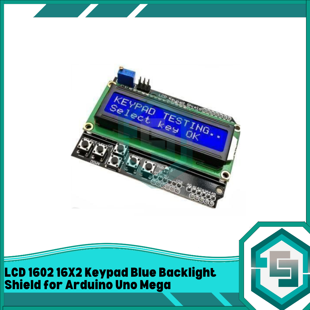 Jual LCD 1602 16X2 KEYPAD BLUE BACKLIGHT SHIELD FOR ARDUINO UNO MEGA ...