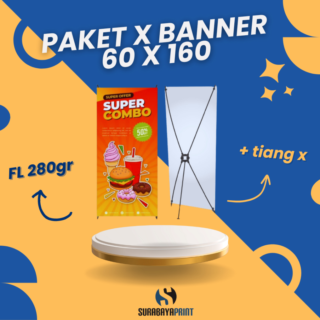 Jual CETAK X BANNER 60cmx160cm FL 280 | PRINT X BANNER MURAH!! | Shopee ...