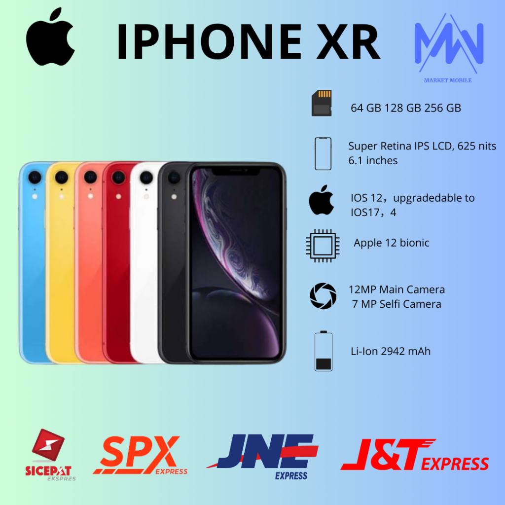 Jual IPhone XR Second Original RAM 3/64GB/128GB/256GB Hp Iphone XR