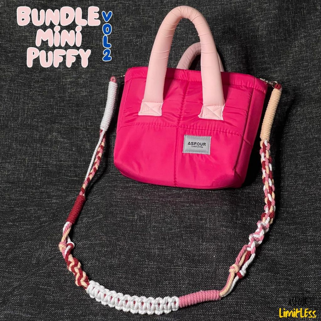 Jual Bundle Asfour Mini Puffy Vol 2 + Macrame [GESER FOTO] One Set Tas ...