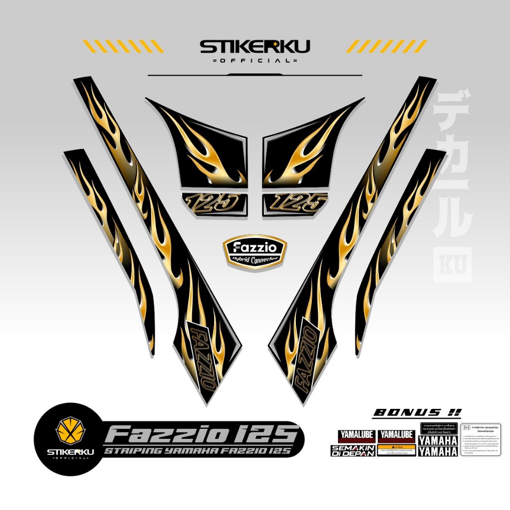 Jual STRIPING FAZZIO / STICKER FAZZIO / MOTIF 19 / FAZIO / 125 / FAZZIO ...