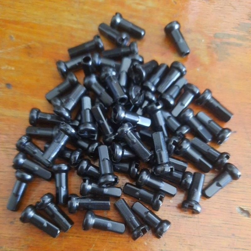 Jual nepel neppel nipel jari Jari sepeda 14G panjang 12mm steel hitam ...