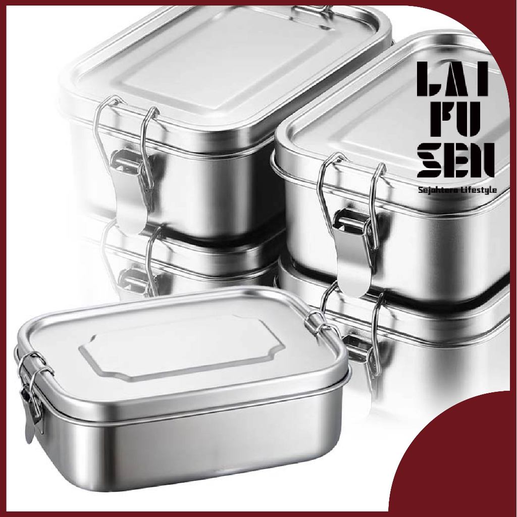 Jual Lunch Box 304 Stainless Steel,kotak Bekal 850ml Aman Anti Tumpah ...