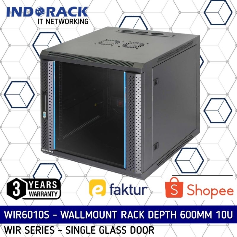 Jual WIR6010S / WIP6010S - Wallmount Rack INDORACK 10U Depth 600mm ...
