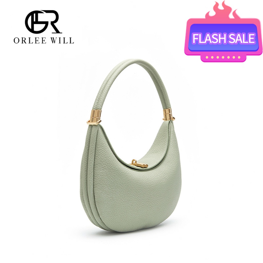 Jual QUTELADY Tas Bulan Sabit Wanita Tas Bahu Luna Kulit Asli Tas Bulan