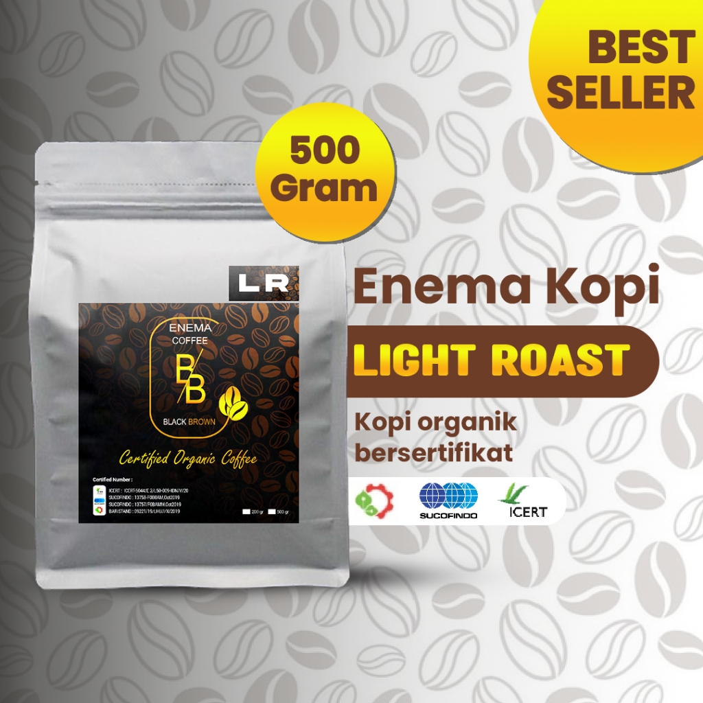 Jual ENEMA KOPI ORGANIK LIGHT ROAST MURAH BERSERTIFIKAT netto 500 gram ...