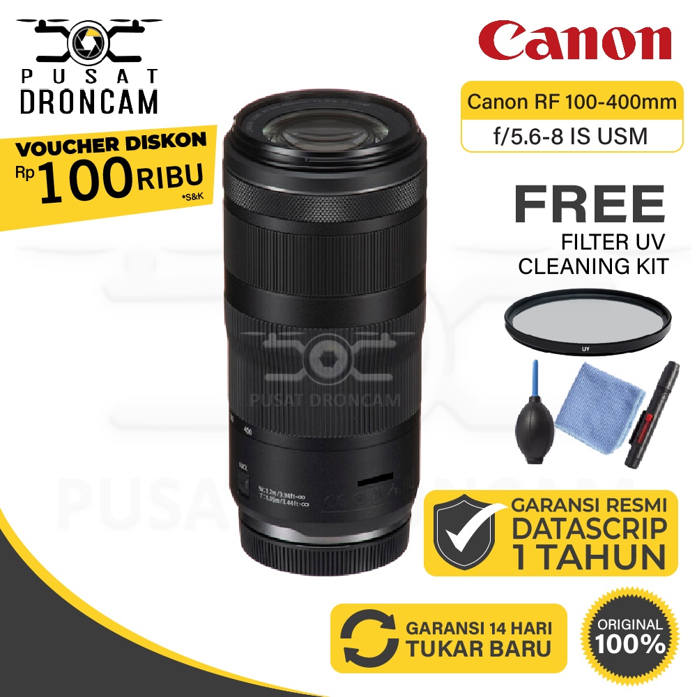 Jual Canon RF 100-400mm f5.6-8 IS USM Lens Fullframe Resmi Lensa EOS RP ...