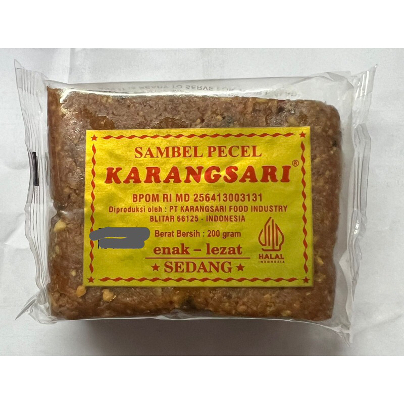 Jual Sambel Pecel Karangsari SEDANG 200 gr | Shopee Indonesia