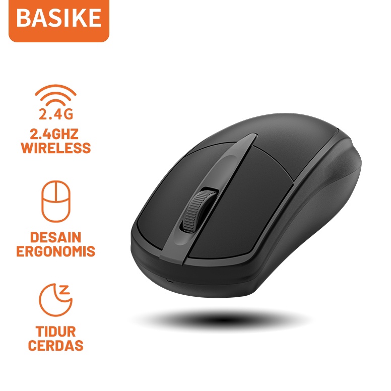 Jual Menarik Basike Mouse Wireless 24ghz 16dpi Dengan Receiver Usb Untuk Pc Laptop Silent Click 5078