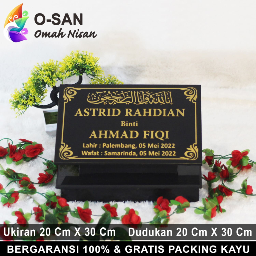 Jual Batu Nisan Granit Makam Full Set Kijing Maesan Kuburan 20 X 30 / ...