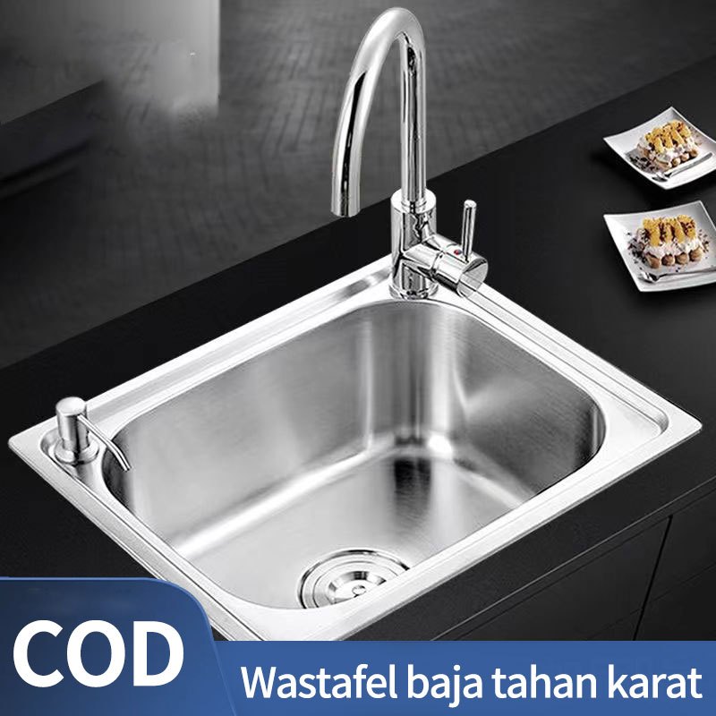 Bak Cuci Piring Stainless Peark 50*40/75*40cm Wastafel Cuci Piring Stainless/ Sink/ Kitchen Set/ Wastafel Cuci Piring Minimalis