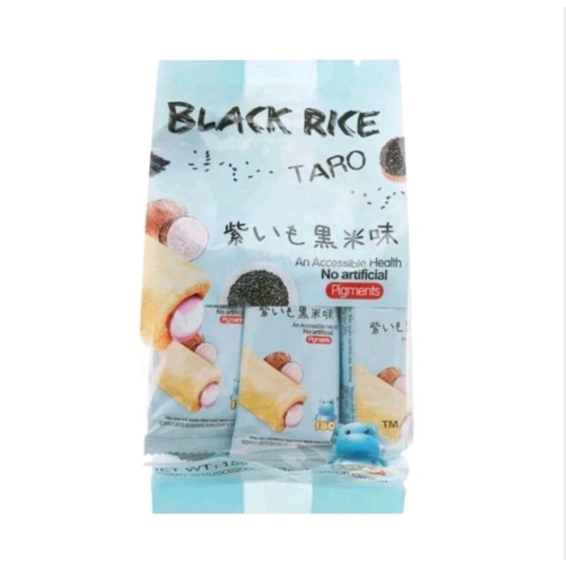 Jual I.B.O SNACK BERAS RICE GRAIN BROWN RICE CAKE / IBO BLACK RICE TARO ...