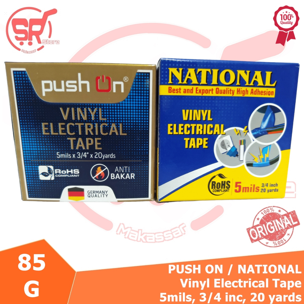 Jual Isolasi Listrik National Push On Yard Vinyl Electrical Tape Pvc Sr Store Makassar