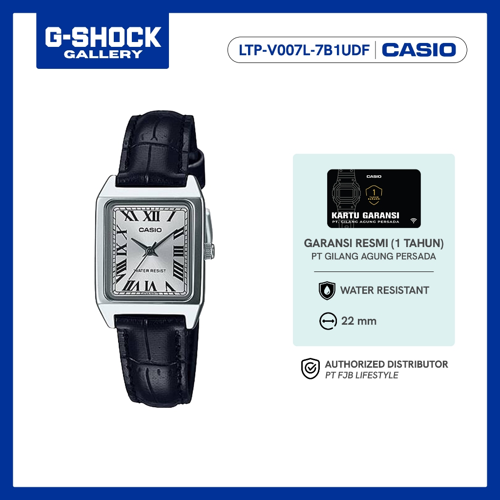 Casio Tank Jam Tangan Wanita General LTP-V007L-7B1UDF Analog Water  Resistance Black - Main Image
