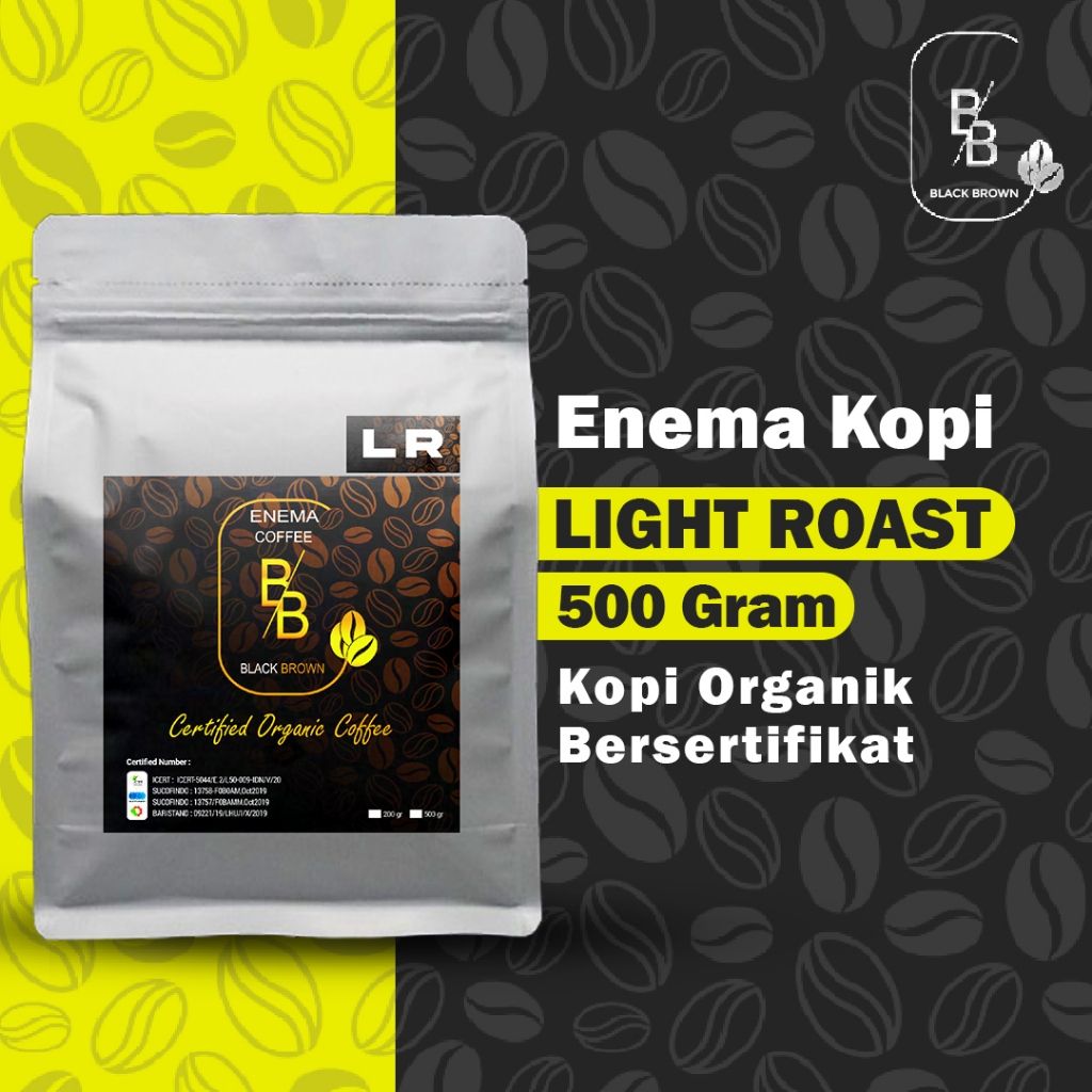 Jual ENEMA KOPI ORGANIK LIGHT ROAST MURAH BERSERTIFIKAT netto 500 gram ...