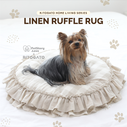 Jual Ritogato Linen Ruffle Rug for Pets | Shopee Indonesia