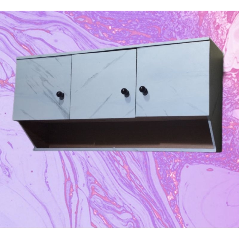 rak dapur, rak dinding, kitchen set minimalis 3 pintu lapis wall