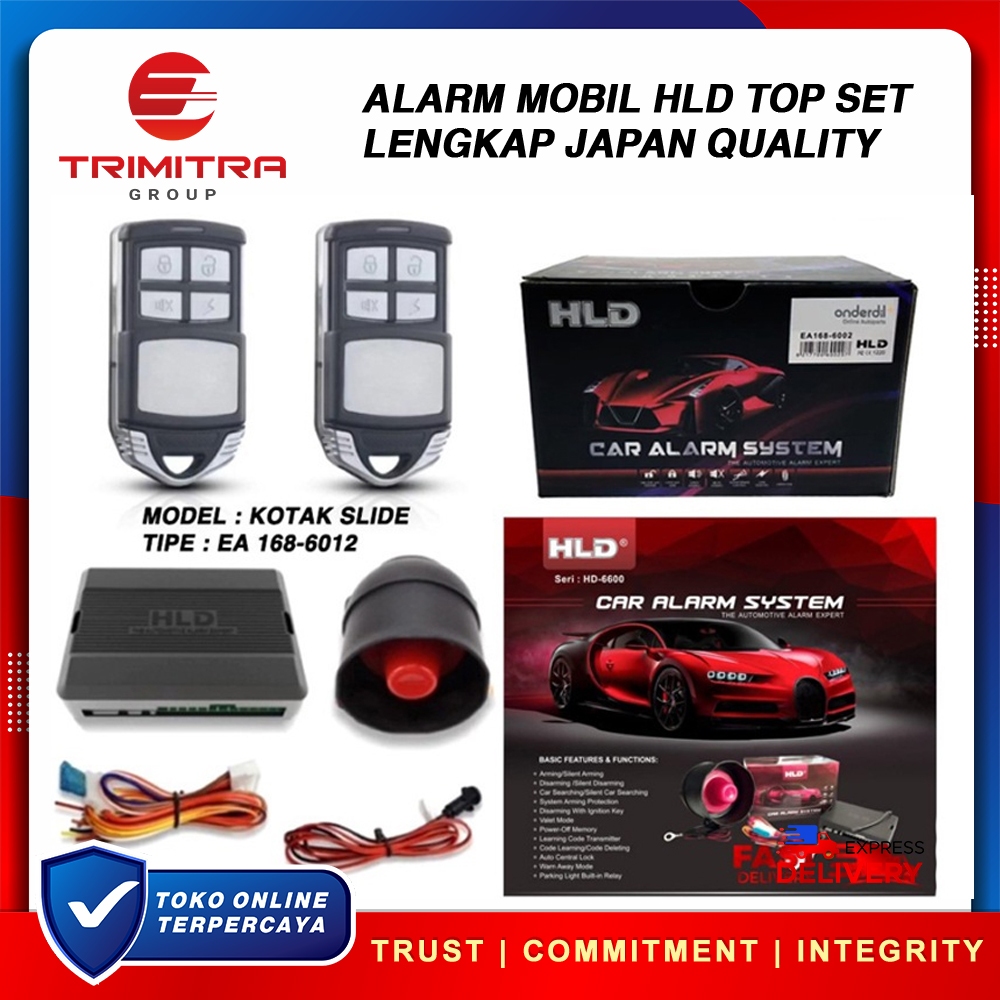 Jual Alarm Mobil Remote HLD Premium Japan Sliding Kotak Retro Set ...