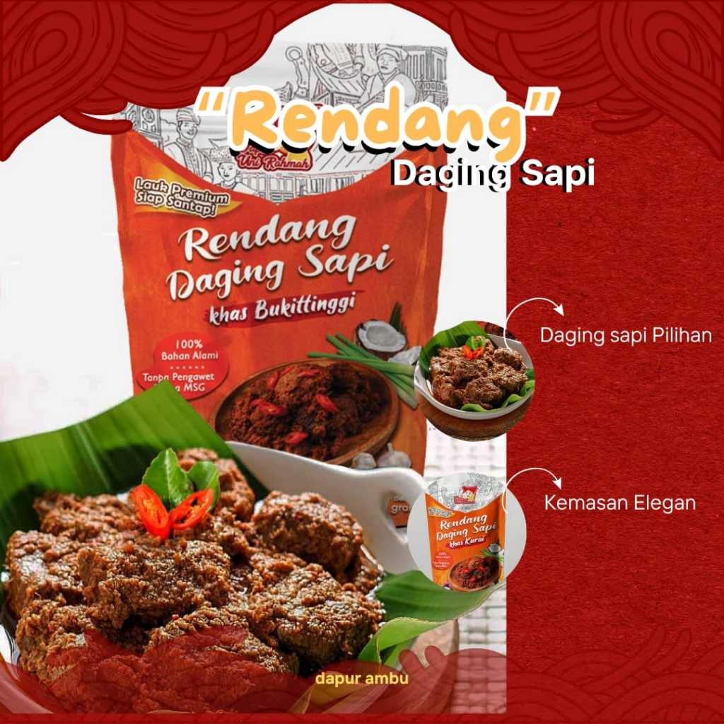 Jual Gr Rendang Daging Dapur Ambu Rendang Daging Sapi Minang