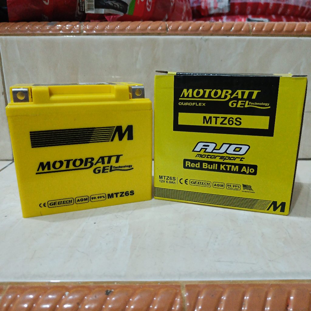 Jual AKI/BATERAI MOTOBATT MTZ6S/GTZ6S 12V-6AH satria fu, nmax, vario