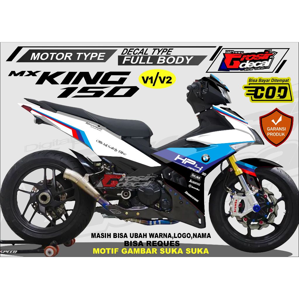 Jual Sticker Stiker MX KING 150 New / Old Full Body Fullblok Bebas ...