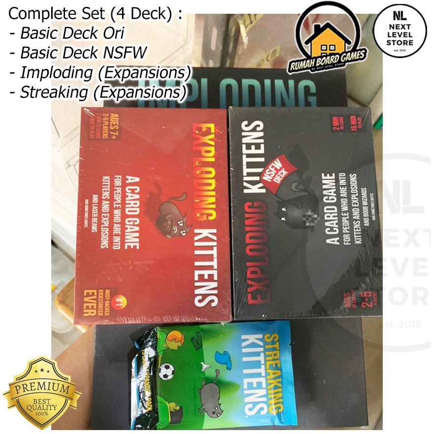 Jual KODE T56T Exploding Kittens Board Games ORI NSFW PARTY PACK ...