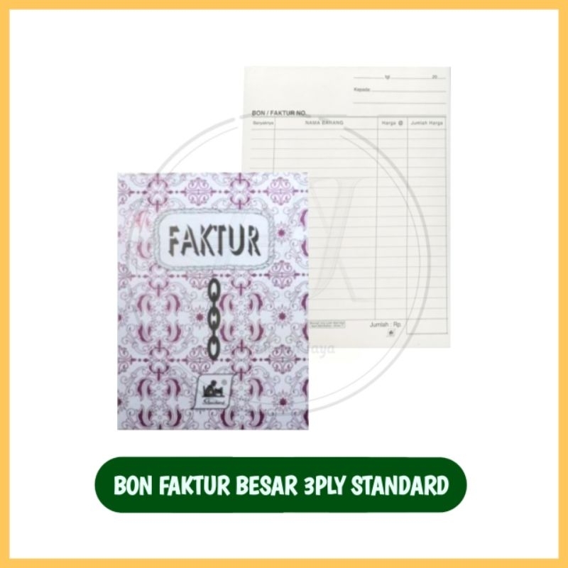 Jual Bon Faktur Besar Standard Rangkap 3 (PCS) | Shopee Indonesia