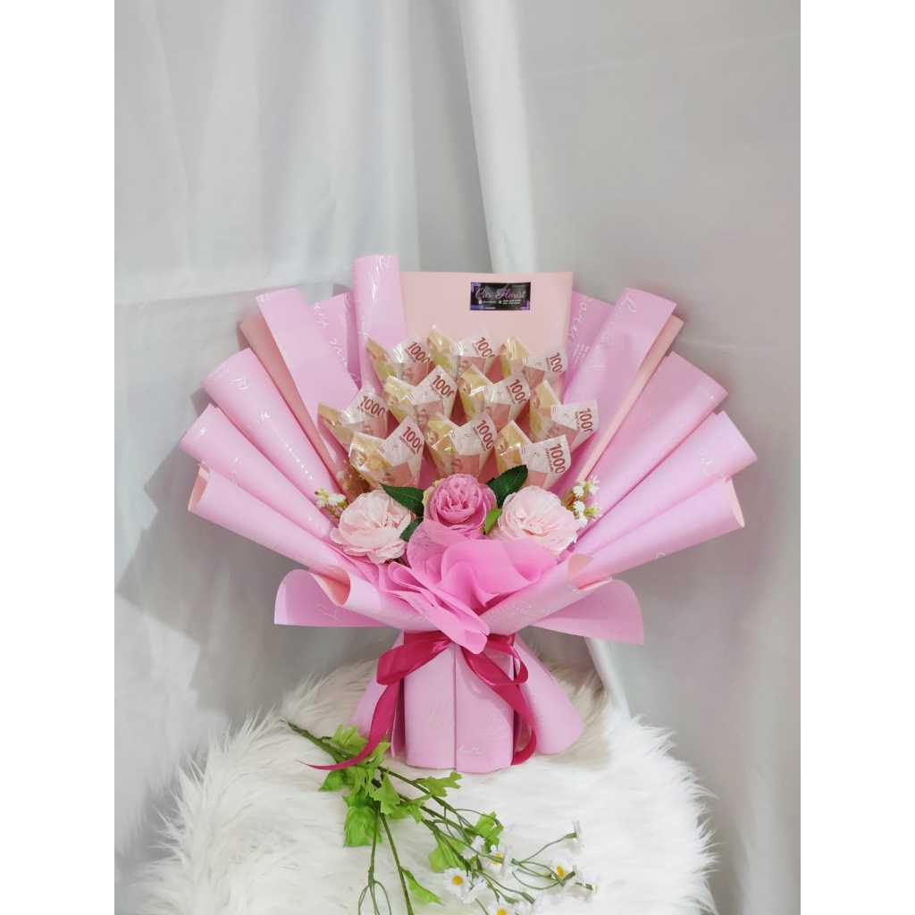 Jual Buket Uang Pecahan 100ribu total 10 Lembar Model Lipat (Siz…