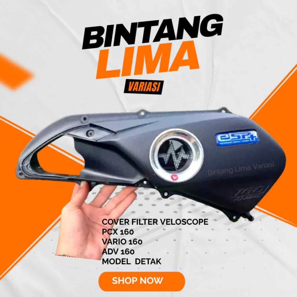 Jual Veloscope Model Detak Tutup Filter Pcx Adv Vario Tahun Emblem Esp Biru Corong