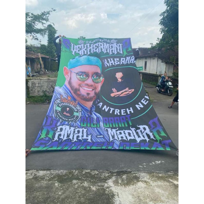 Jual READY STOK + BENDERA SYEKHERMANIA, LOGO HABIB SYECH, AZ ZAHIR ...