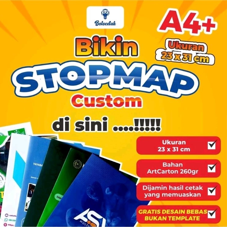 Jual CETAK PRINT STOPMAP / MAP KERTAS FOLDER ORGANIZER FOLIO A4/A4 ...