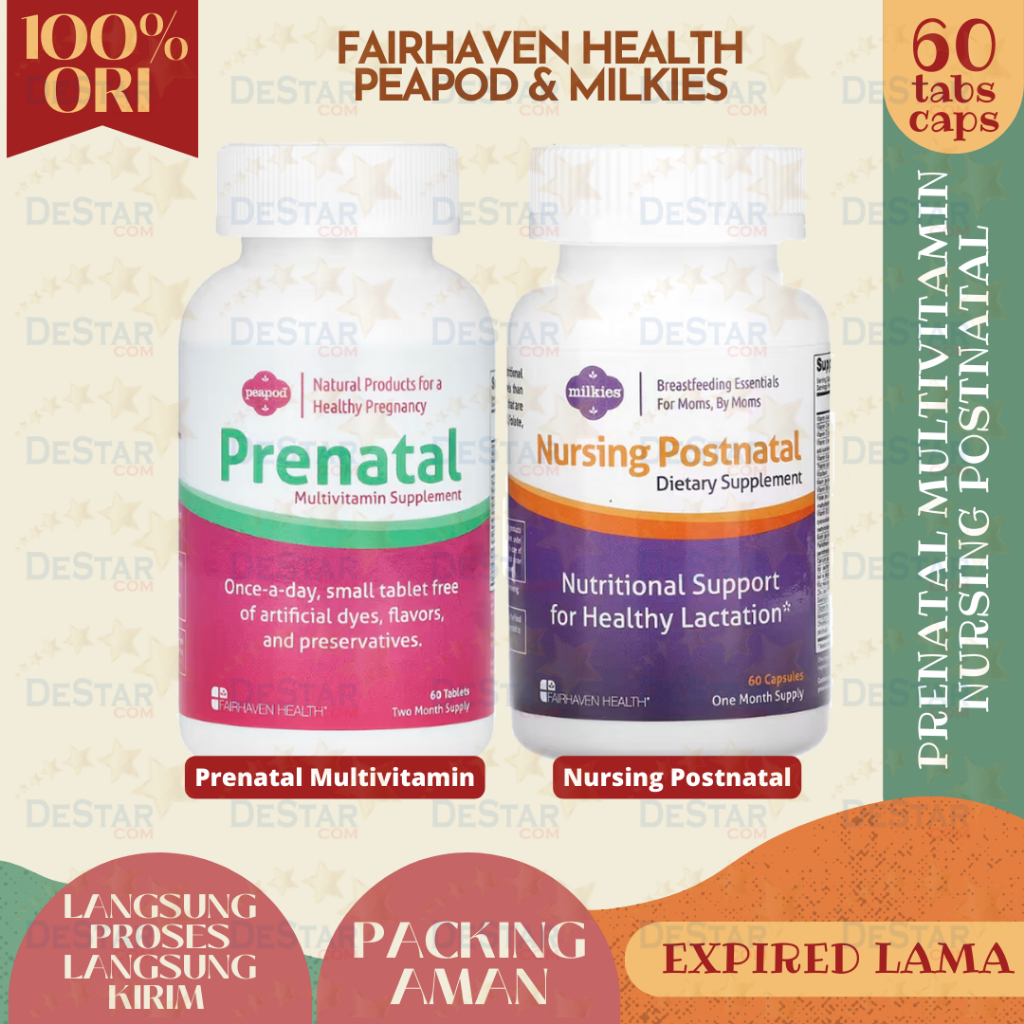 Jual Fairhaven Health Peapod Prenatal Multivitamin Milkies Nursing