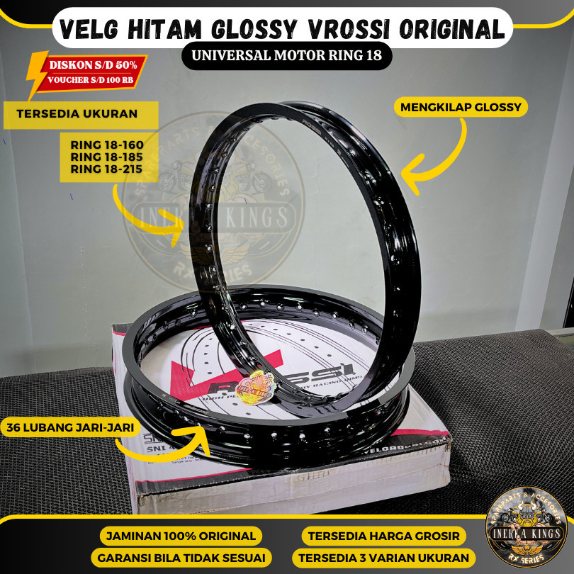 Jual Velg Velk Hitam Glossy Ring Ukuran Original Vrossi Shopee Indonesia