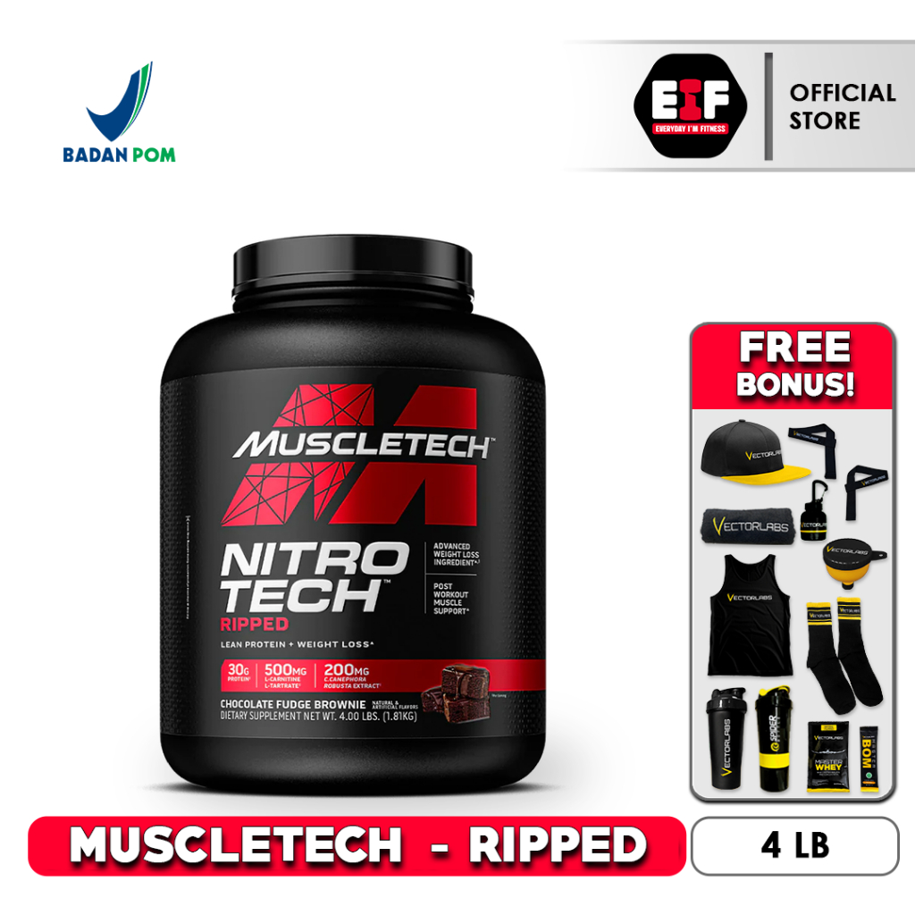 Jual MUSCLETECH Nitrotech Ripped 4lbs Whey Protein | Shopee Indonesia