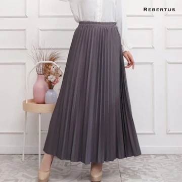 Rok Plisket Wanita Panjang Premium Rebertus Sofia