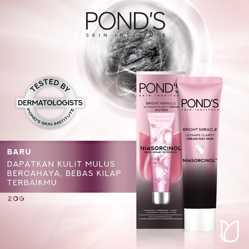 Jual Ponds Bright Miracle Ultimate Clarity Cream Oily Skin 20ml - Untuk ...