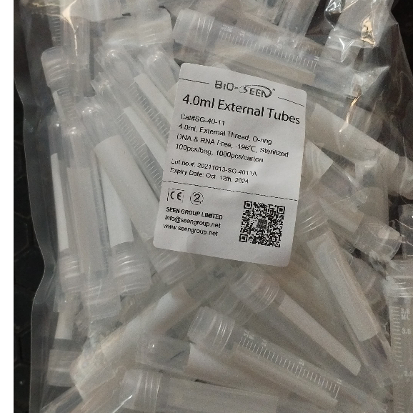 Jual External Cryotube 4 ml self-standing, O- Ring, PP,Sterile,100 pcs ...