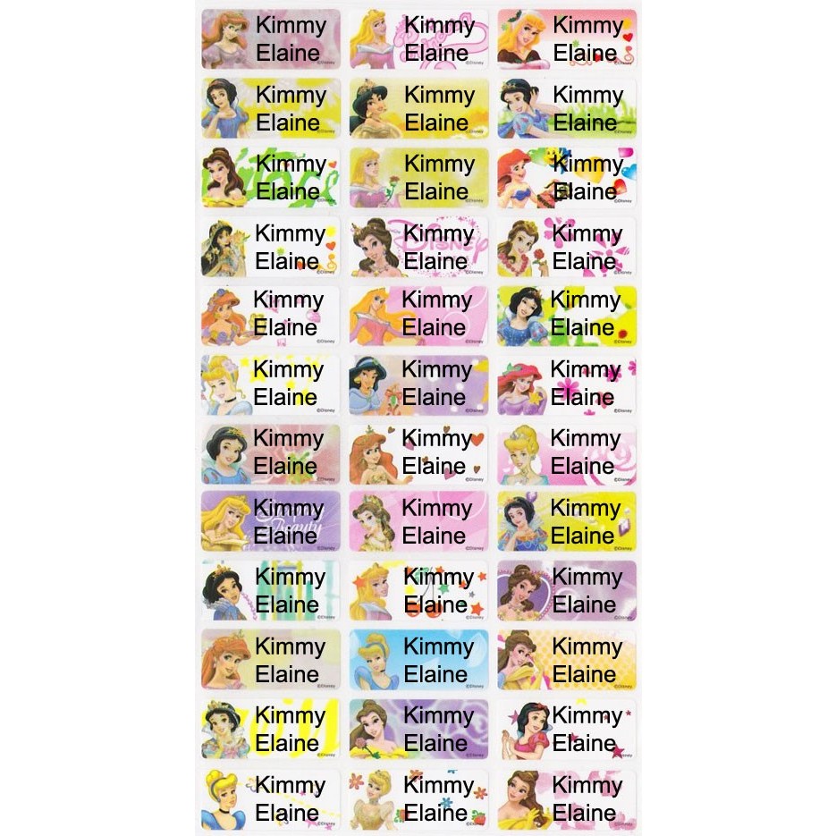 Jual Sticker / Label Nama Waterproof - Princess | Shopee Indonesia