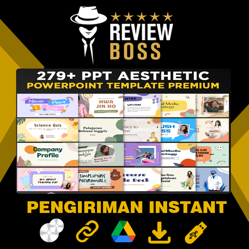 Jual 300 Template Ppt Animasi Power Point Presentasi Aesthetic Estetik