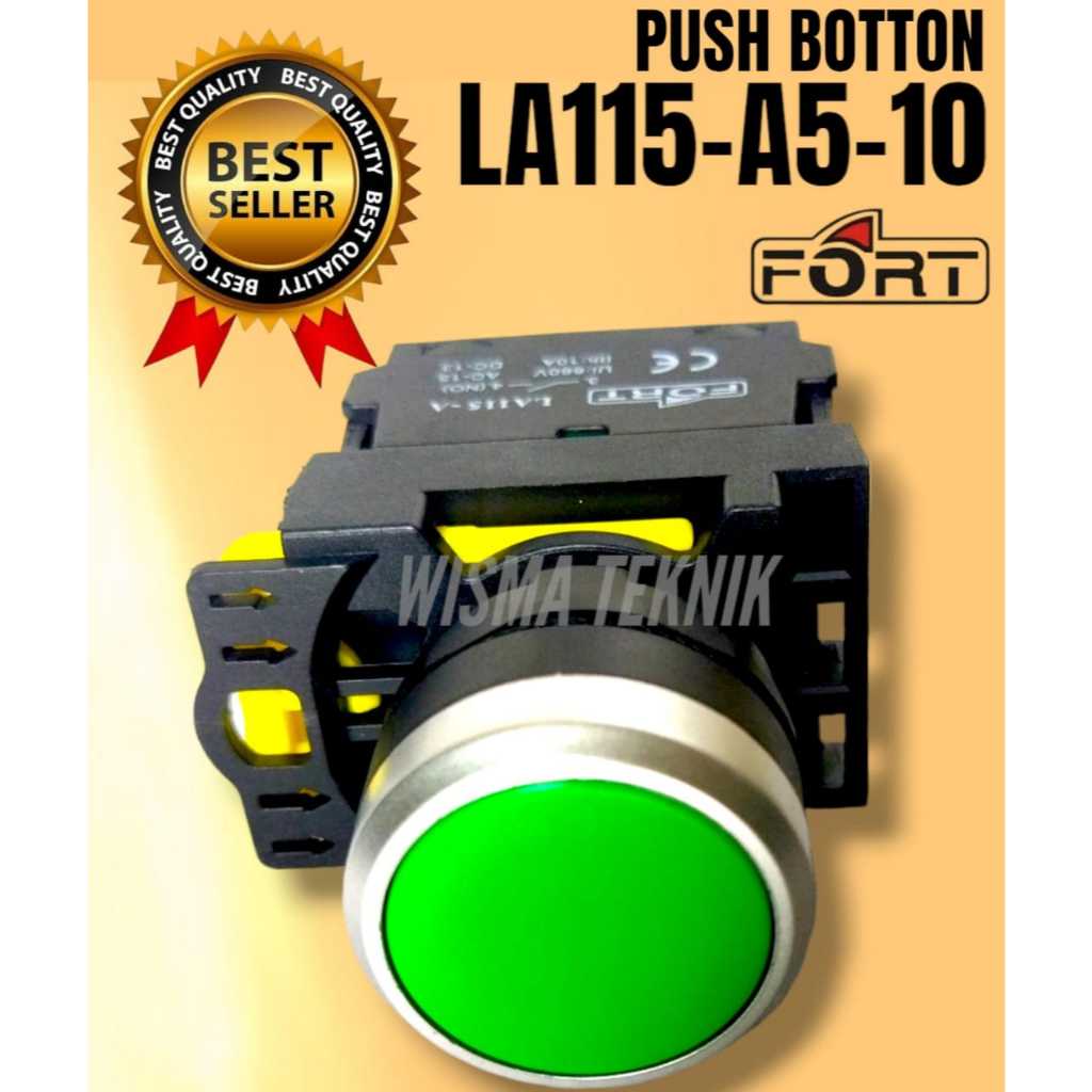 Jual PUSH BUTTON GREEN NO FORT LA115-A5-10 | Shopee Indonesia