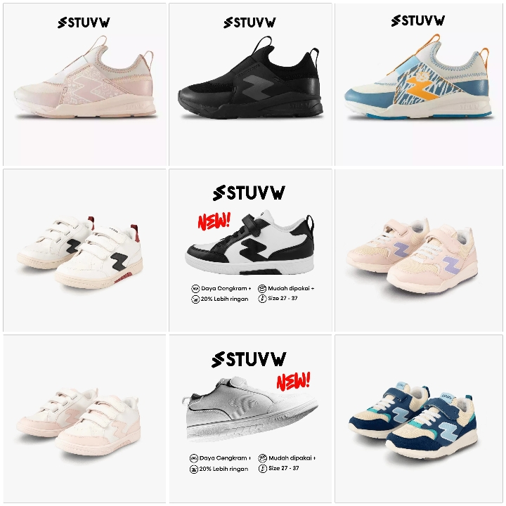Jual STUVW COSMO - EON - SWIFT (sepatu keds anak sepatu sekolah ...