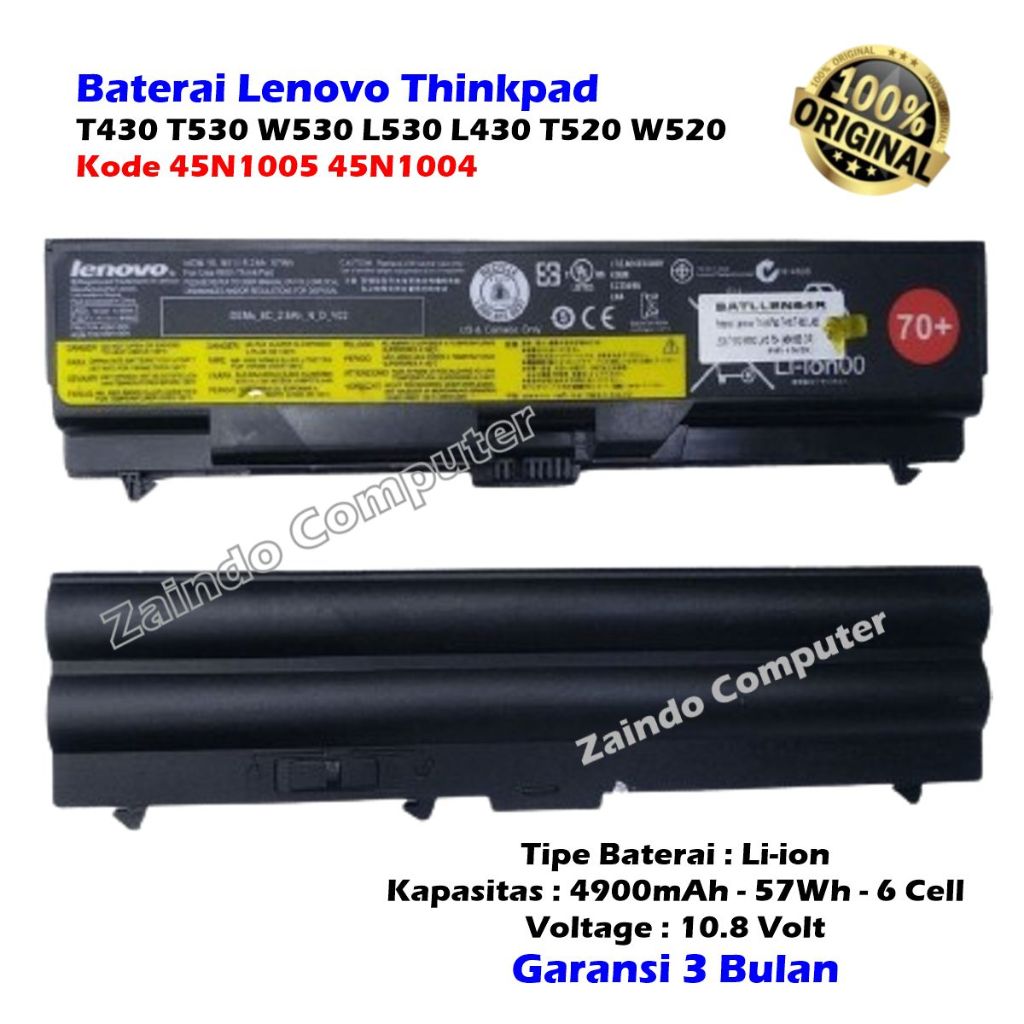 6600mAh Batteria Professionale Per Laptop LENOVO THINKPAD W530 (2438) W530 T530I