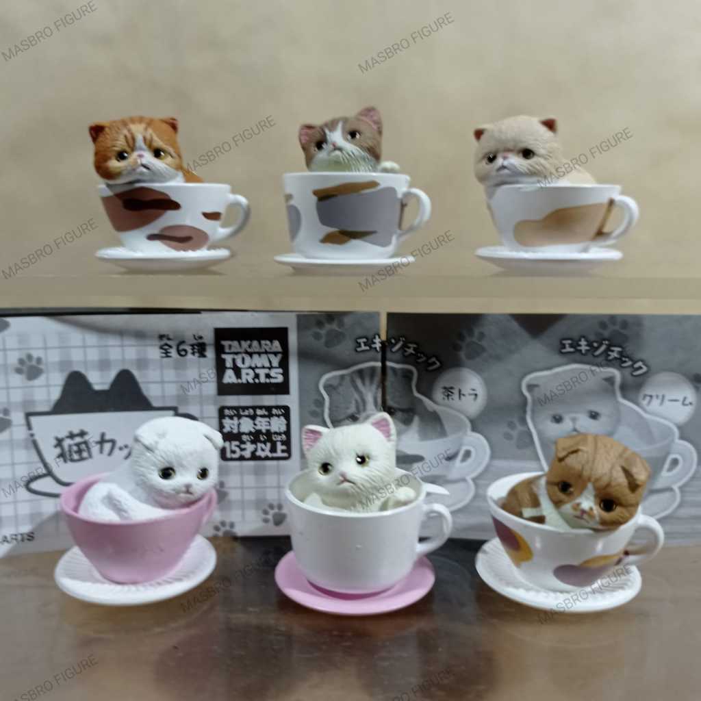 Jual Mini Figure Takara Tomy Cat Cup Kucing Dalam Cangkir Topper Cake ...