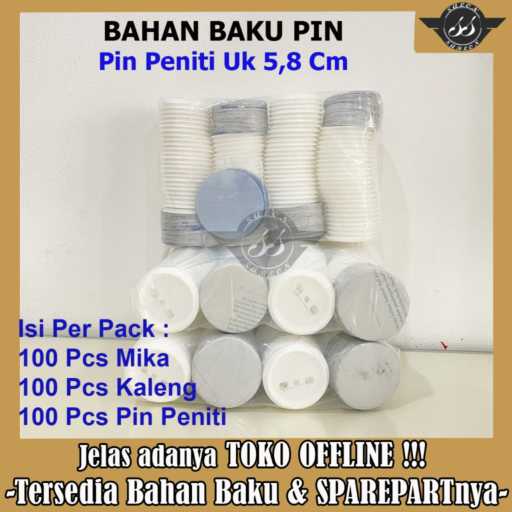 Jual Bahan Baku Pin 32 mm / 45 mm / 58 mm / 75 mm & Pin Magnet | Shopee ...
