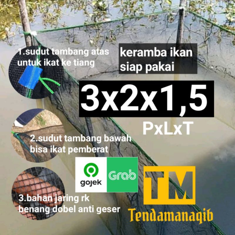 Jual Jaring Keramba Ikan X X X X Jaring Rk Benang Dobel Jaring Kasa Hijau Siap Pakai